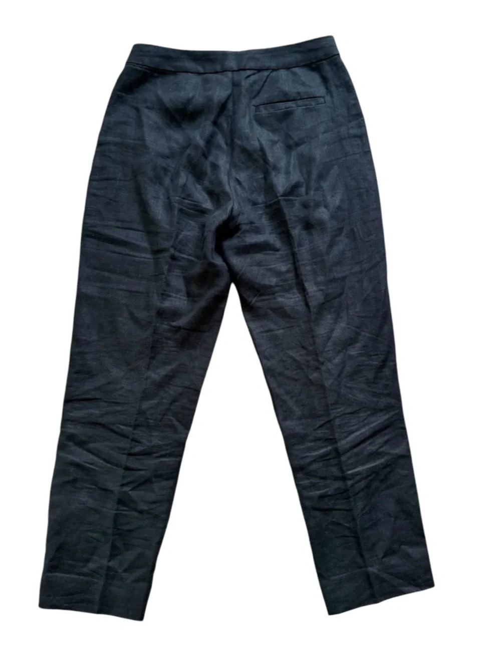 Banana Republic Linen Pants Womens 4 Black Straight Leg Lightweight Minimalist